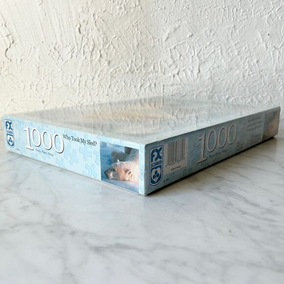 FX Schmid Polar Bear Who Took My Sled Snow Photo 1000 Piece Puzzle - New Sealed - Picture 5 of 6